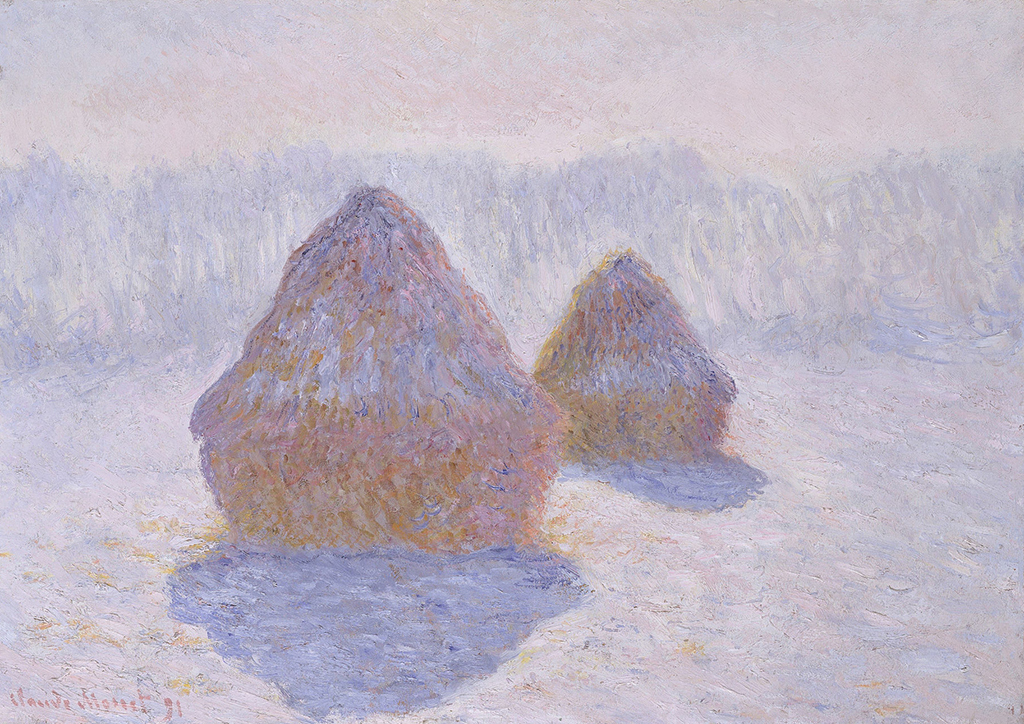 Haystacks (Effect of Snow and Sun) in Detail Claude Monet